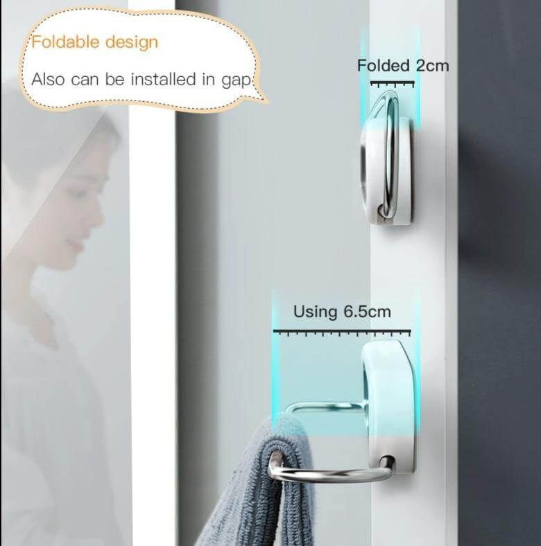 Lisslune | Stainless Steel Wall-Mounted Foldable Towel Hanger