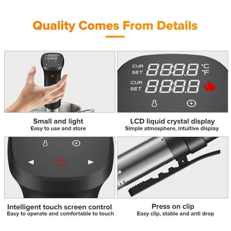 Lisslune | Sous Vide Digital Screen Temperature&Time Control