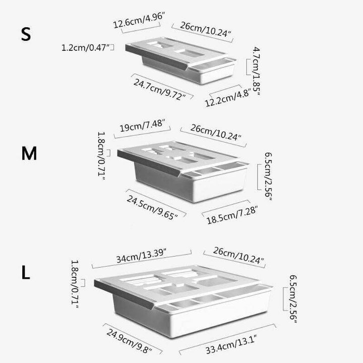 Lisslune | Adhesive Undercounter Drawer Organizer
