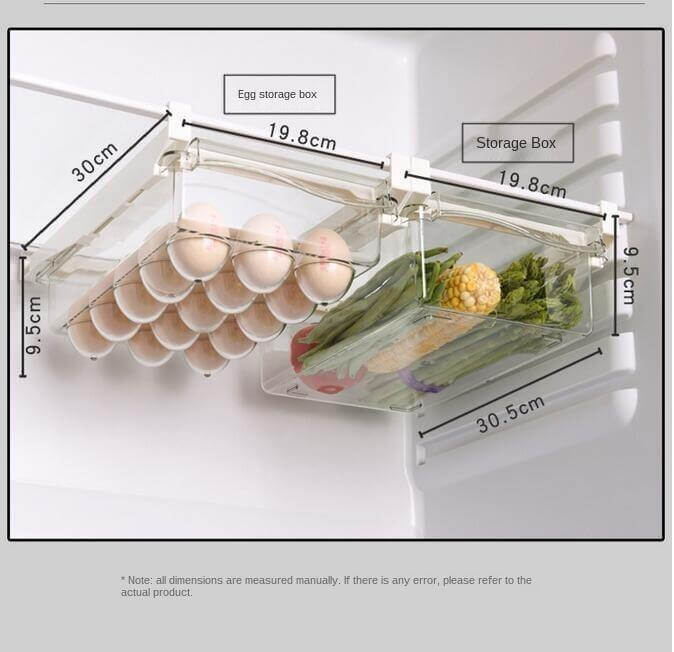 Lisslune | Fridge Organizer Under Shelf Drawer Box
