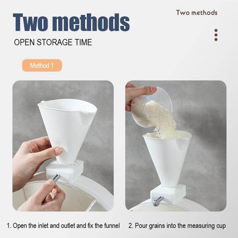 Lisslune | Wall Mounted 360 Degree Rotatable Cereals Grain Storage