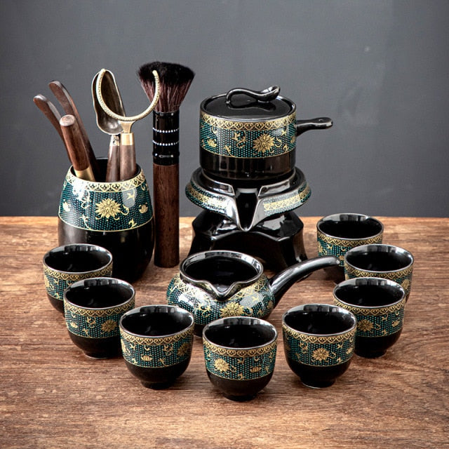 Lisslune | Vintage Chinese Style Unique Ceramic Tea Set