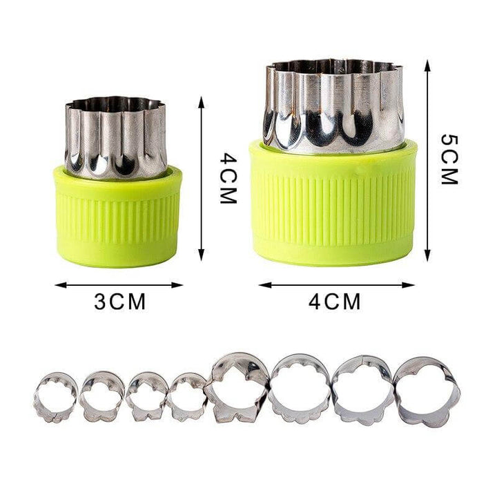 Lisslune | 8pcs/Set Stainless Steel Puzzle Fruit Vegetable Cutter