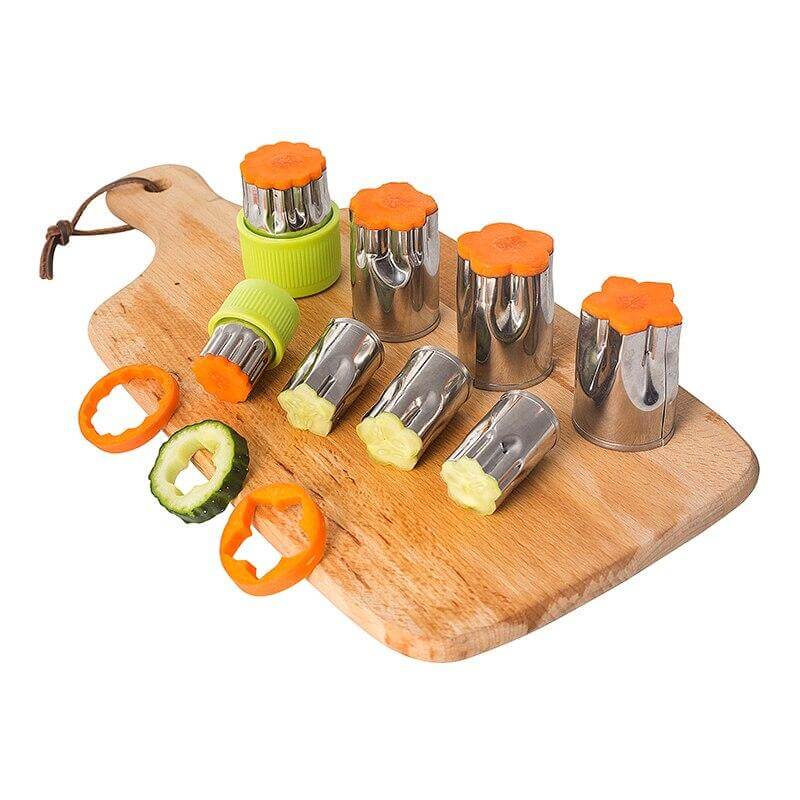 Lisslune | 8pcs/Set Stainless Steel Puzzle Fruit Vegetable Cutter