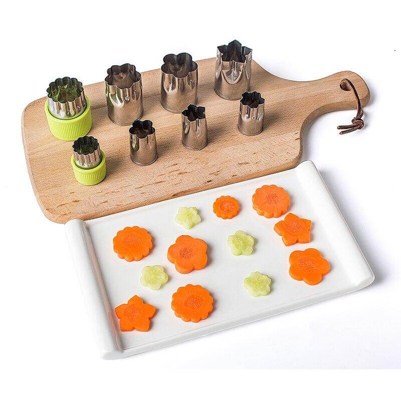 Lisslune | 8pcs/Set Stainless Steel Puzzle Fruit Vegetable Cutter