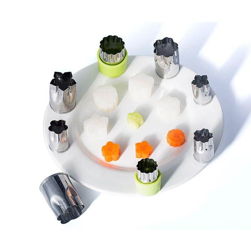 Lisslune | 8pcs/Set Stainless Steel Puzzle Fruit Vegetable Cutter