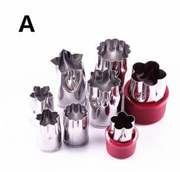 Lisslune | 8pcs/Set Stainless Steel Puzzle Fruit Vegetable Cutter