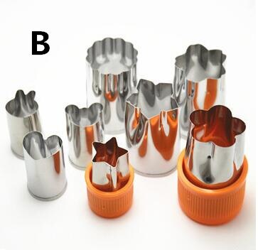 Lisslune | 8pcs/Set Stainless Steel Puzzle Fruit Vegetable Cutter