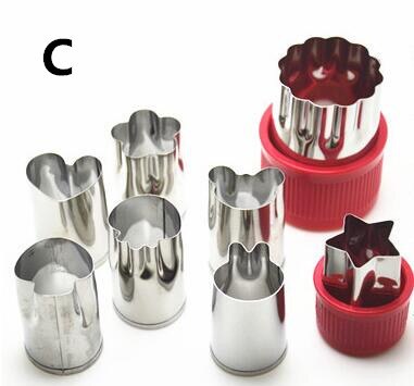 Lisslune | 8pcs/Set Stainless Steel Puzzle Fruit Vegetable Cutter