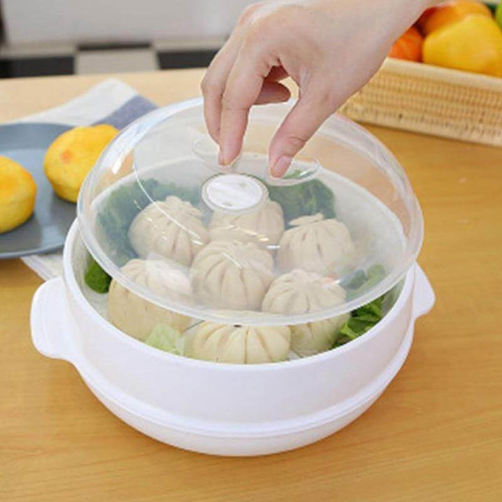 Lisslune | Microwave Round Steamer Heater Bowl with Lid
