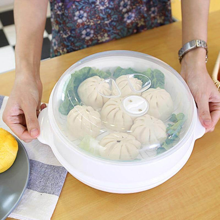 Lisslune | Microwave Round Steamer Heater Bowl with Lid