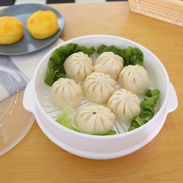 Lisslune | Microwave Round Steamer Heater Bowl with Lid