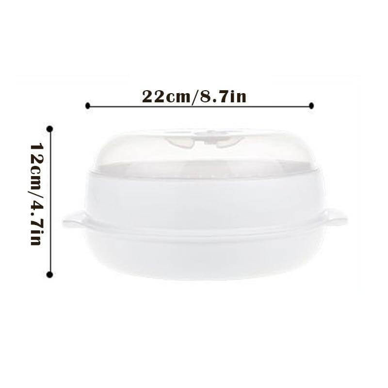 Lisslune | Microwave Round Steamer Heater Bowl with Lid