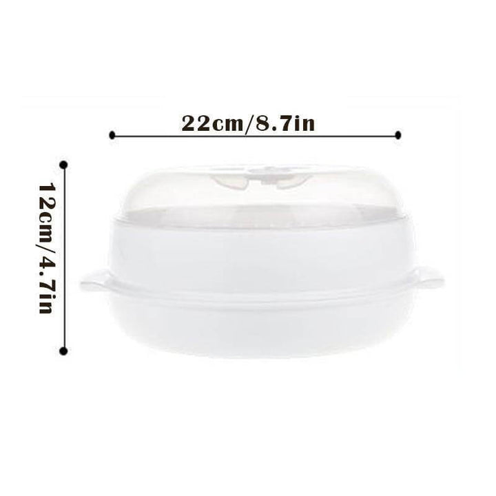 Lisslune | Microwave Round Steamer Heater Bowl with Lid