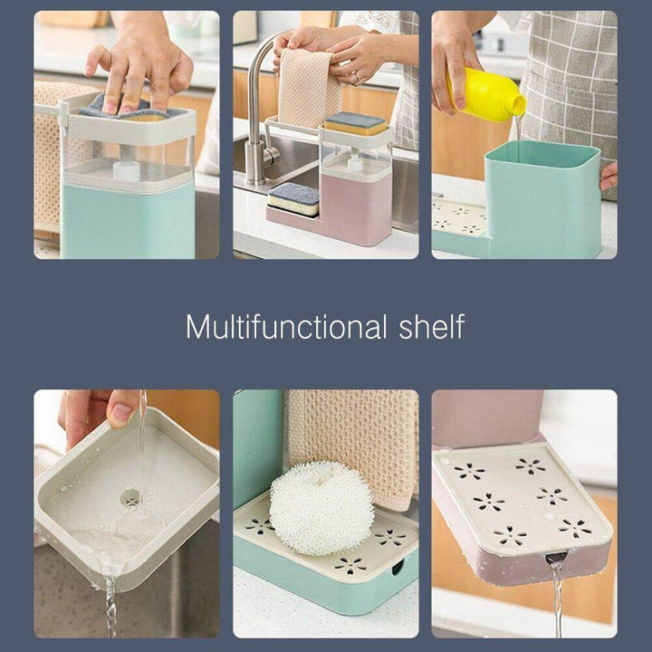 Lisslune | 3in1 Multifunctional Cleaning Soap Holder Drainboard Storage