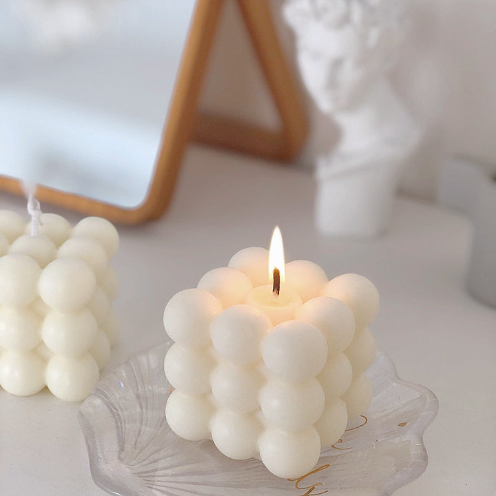Lisslune | Cube Soy Wax White Candle