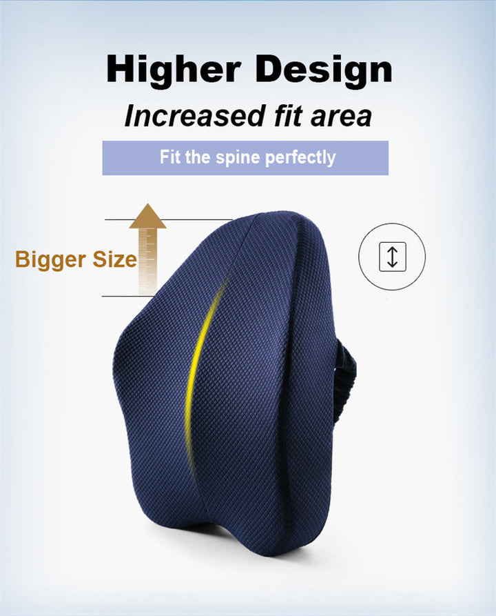 Lisslune | Office Chair Memory Foam Cushion Pillow Set