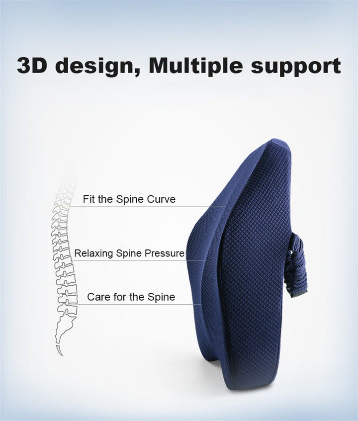 Lisslune | Office Chair Memory Foam Cushion Pillow Set