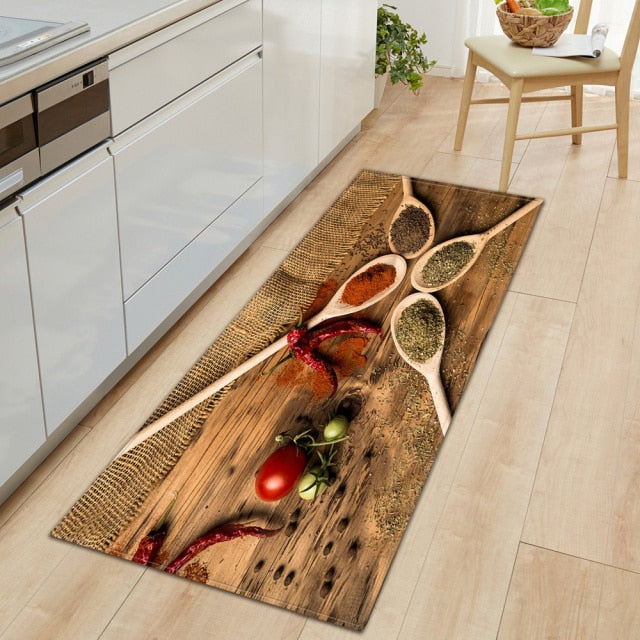 Lisslune | CookEase Food-Themed Kitchen Mat | Non-slip & Water-Repellent | Comfort Mat for Kitchen & Household