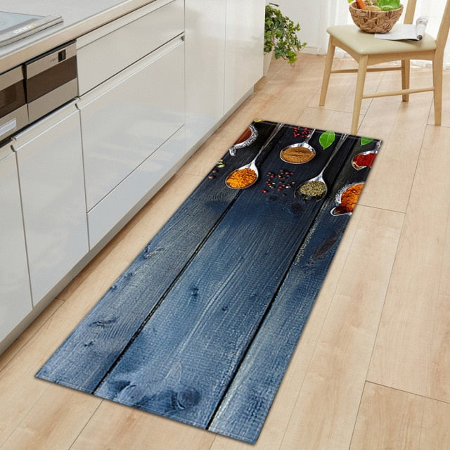 Lisslune | CookEase Food-Themed Kitchen Mat | Non-slip & Water-Repellent | Comfort Mat for Kitchen & Household