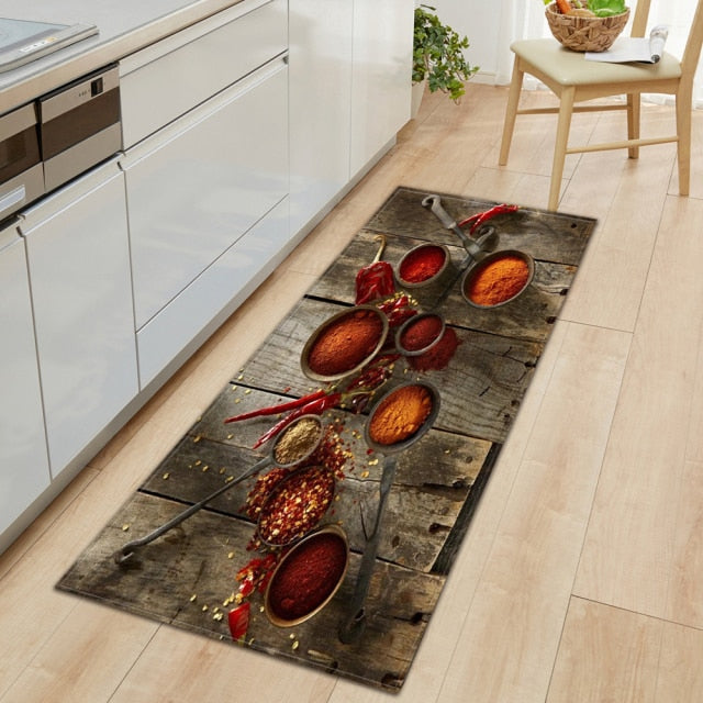 Lisslune | CookEase Food-Themed Kitchen Mat | Non-slip & Water-Repellent | Comfort Mat for Kitchen & Household