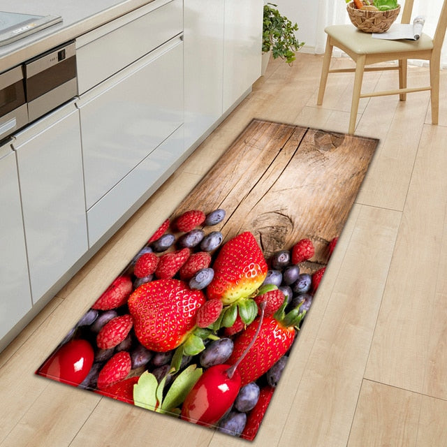 Lisslune | CookEase Food-Themed Kitchen Mat | Non-slip & Water-Repellent | Comfort Mat for Kitchen & Household