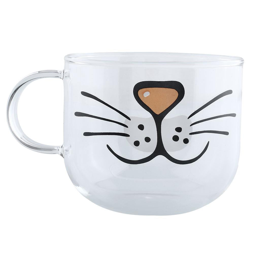 Lisslune | Cute Cat Glass Coffee Cup