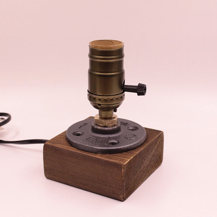 Lisslune | Vintage Industrial Wooden Dimmable Table Lamp