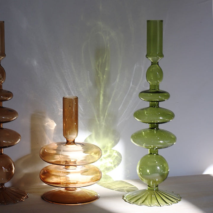 Lisslune | Nordic Stylish Bubble Glass Candle Holder