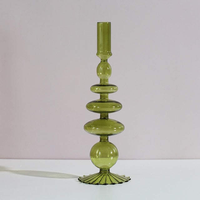 Lisslune | Nordic Stylish Bubble Glass Candle Holder