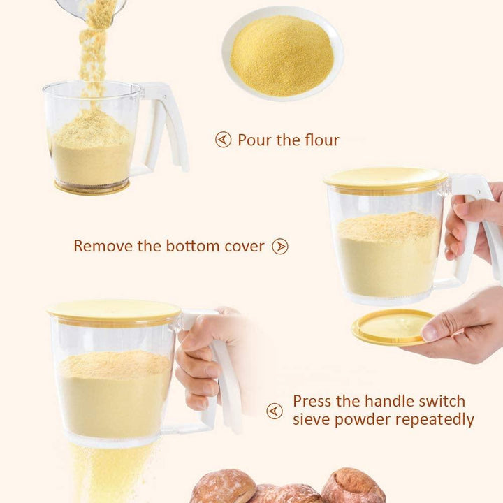 Lisslune | Hand-Pressed Flour Sifter Filter Strainer Gadget