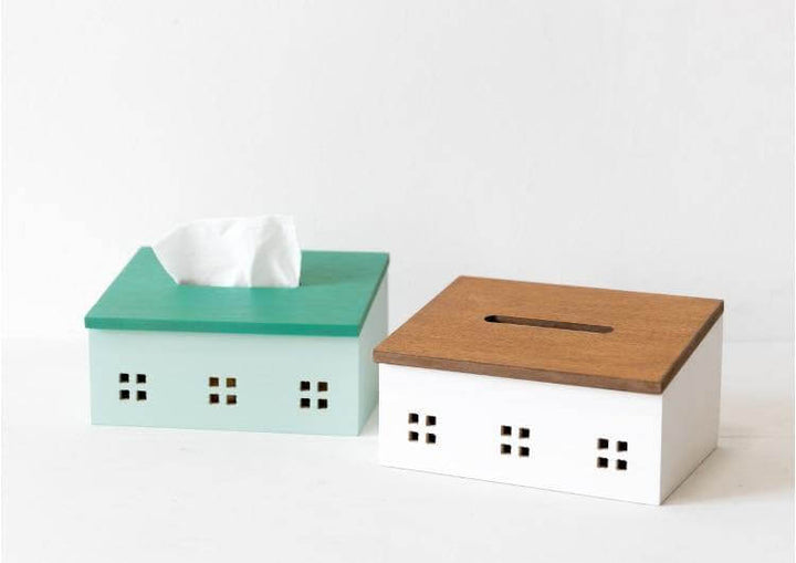 Lisslune | Wooden Nordic House Tissue Box