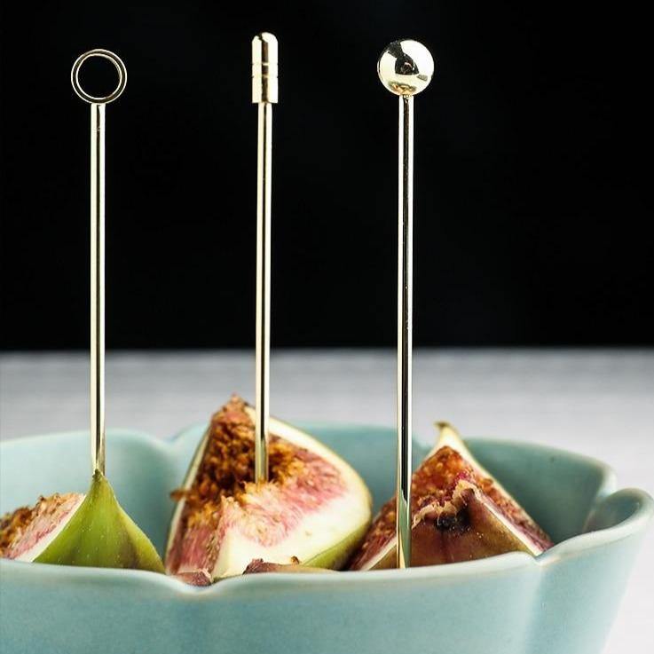Lisslune | Elegant Stainless Steel Fruit Fork Jar