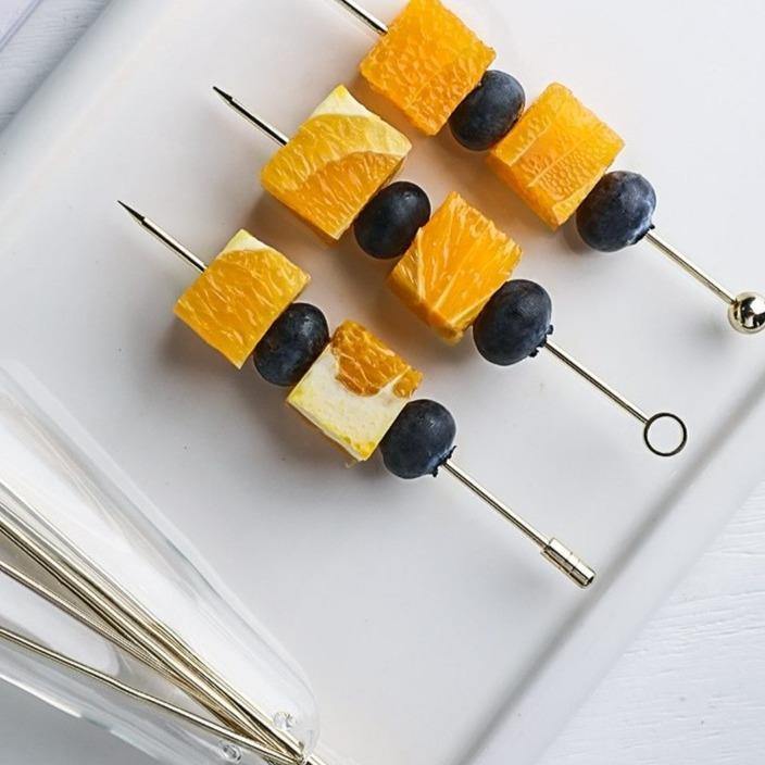 Lisslune | Elegant Stainless Steel Fruit Fork Jar