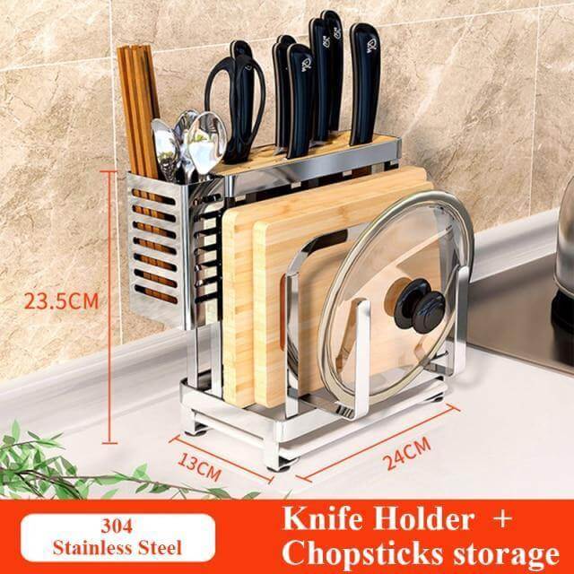 Lisslune | Stainless Steel Kitchen Utensils Organizer Drying Rack