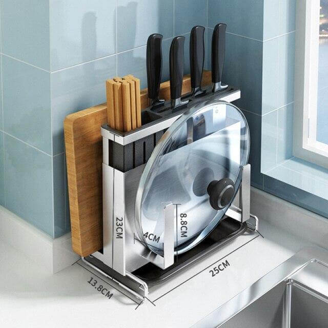 Lisslune | Stainless Steel Kitchen Utensils Organizer Drying Rack
