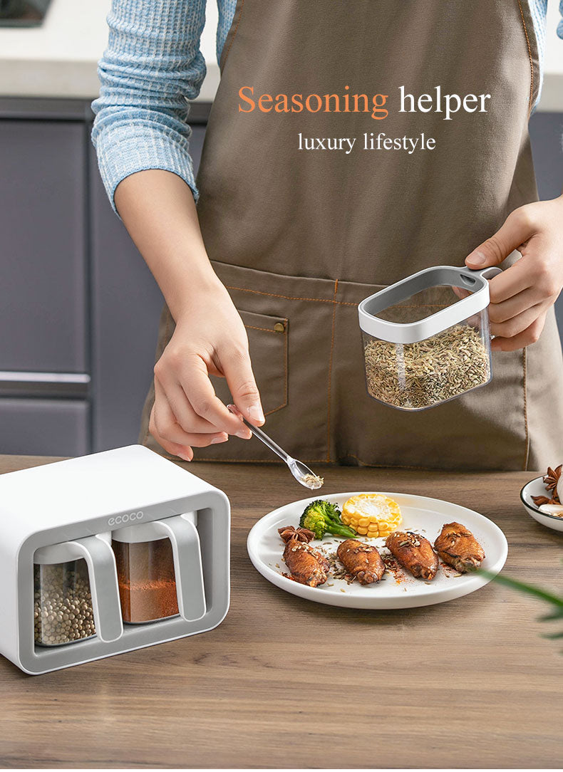 Lisslune | Wall Mount Multiple Grids Seasoning Organizer