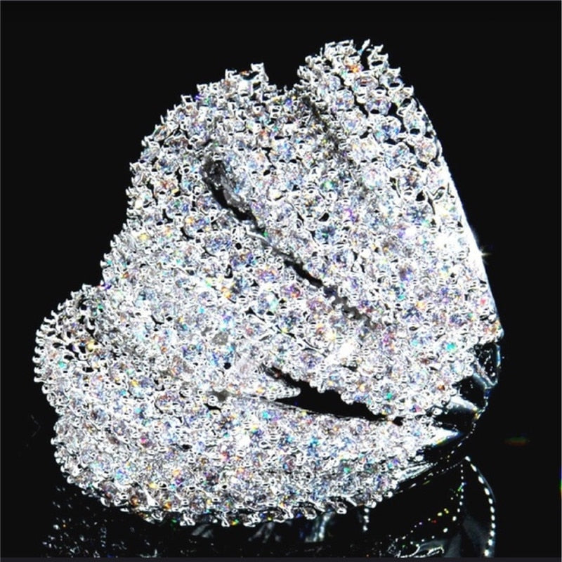 Lisslune | Luxury Jewelry Multilayer Zircon Charm Ladies Ring