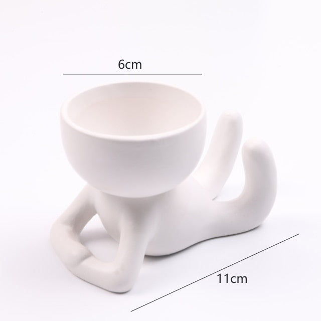Lisslune | Nordic Hanging Miniature Human Flower Pots