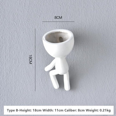 Lisslune | Nordic Hanging Miniature Human Flower Pots