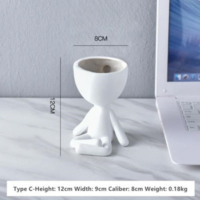 Lisslune | Nordic Hanging Miniature Human Flower Pots