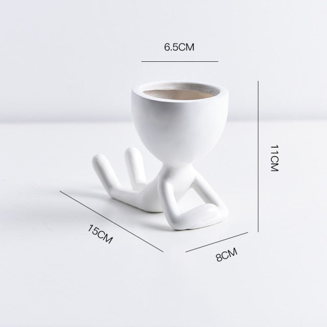 Lisslune | Nordic Hanging Miniature Human Flower Pots