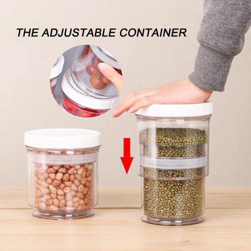 Lisslune | Compressible Pantry Organizer Food Jar