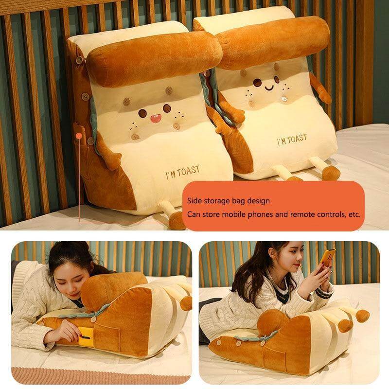 Lisslune | I AM TOAST Cute Bedside Comfy Washable Pillow