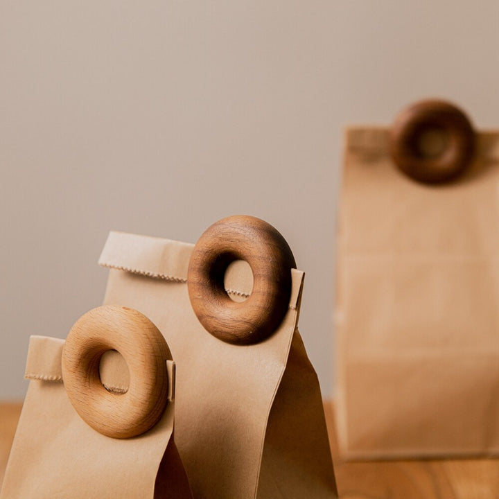 Lisslune | 6Pcs Wooden Donut Seal Clips