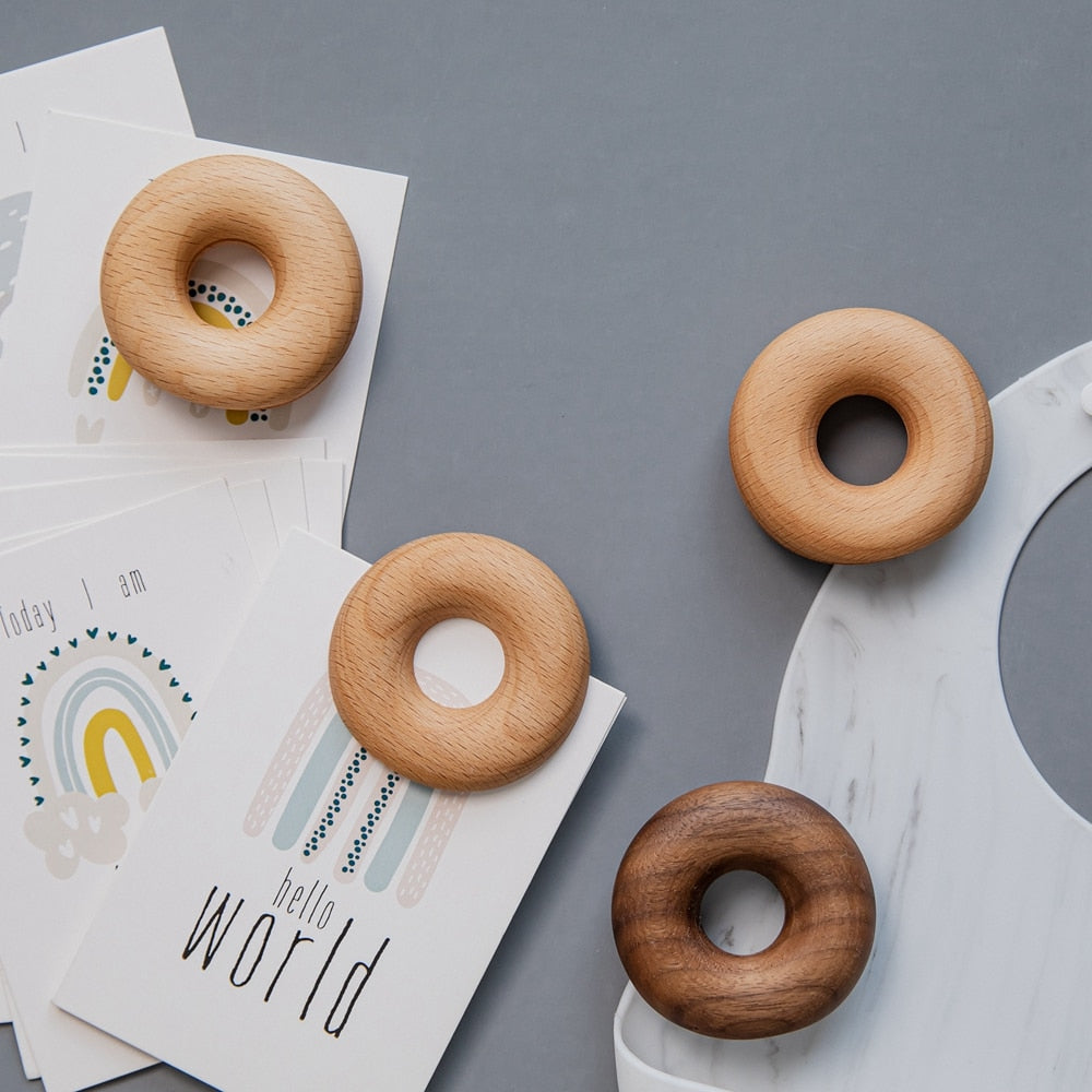 Lisslune | 6Pcs Wooden Donut Seal Clips