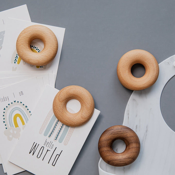 Lisslune | 6Pcs Wooden Donut Seal Clips