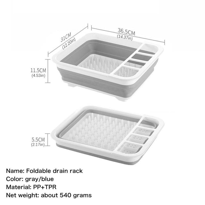 Lisslune | Foldable Kitchen Dish Drying Rack with Drainer