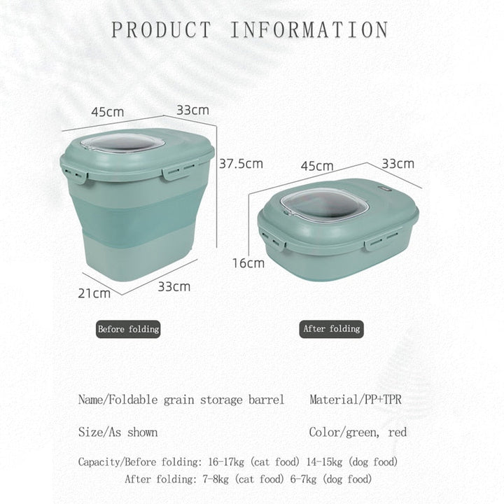 Lisslune | Foldable Food Storage Moisture Proof Container