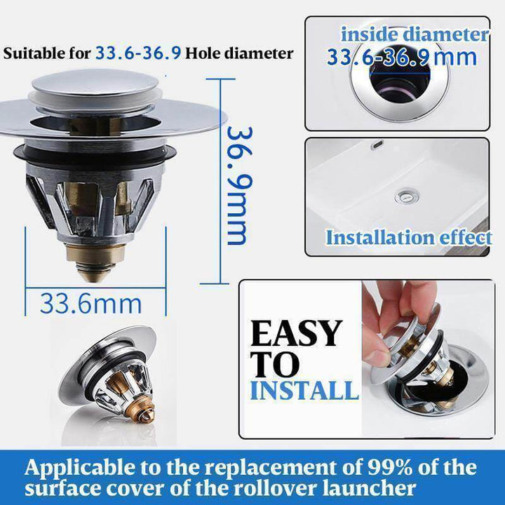 Lisslune | Universal Pop-Up Sink Drain Filter Plug